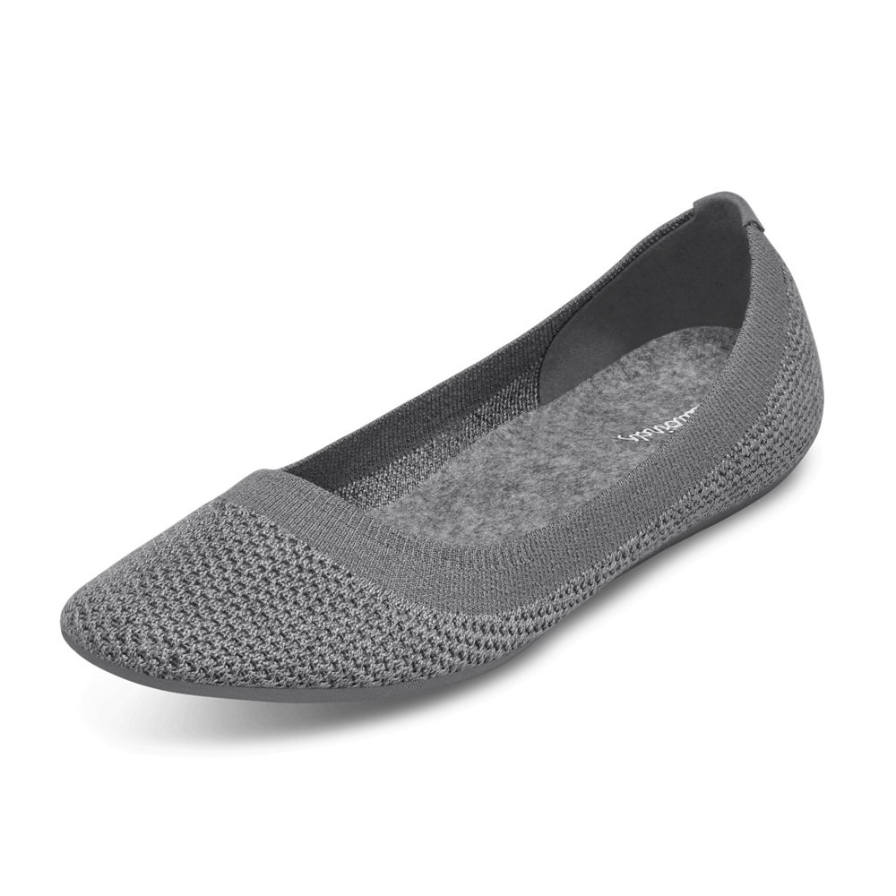 Allbirds Women's Flats Dark Grey - Tree Breezers - 15468GMVF